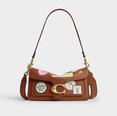 Coach x Brain Dead Soft Tabby 26 Crossbody Brown Leather Shoulder Bag Patches