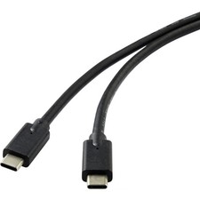 Renkforce USB-Kabel  USB 3.2 Gen2x2 USB-C® Stecker 2.00 m Schwarz Geschirmt R...