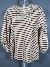 Womens Sweater Hoodie Terry Cotton Blend Size Small