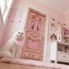 Iperfemminilità Porta Avvolgente, Stile Bimbocore, 1 Pezzo Adesivo Laminato Murale