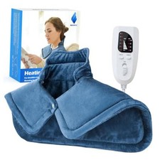 Heating Pad for Neck Shoulders and Back, 2lb Weighted Heat Wrap Navy