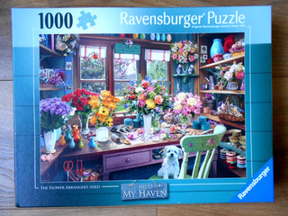 Ravensburger My Haven No 13 The Flower Arrangers Shed 1000 piece Jigsaw Puzzle.