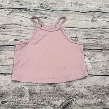 NOBULL Pink Ribbed Crop Top Size Small