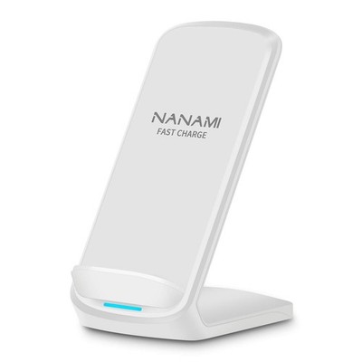 NANAMI Upgraded Fast Wireless Charger, Charging Stand 1Pack, White 