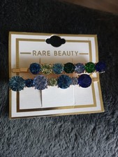 Blue  Green Large Rinestone Hair Pin Set Metal Hair Clip Accessory Barrette