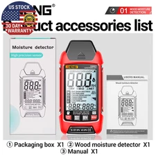 Digital Wood Moisture Meter  GN601 Multiscene Measure 0~99.9% Display Timber Hyg