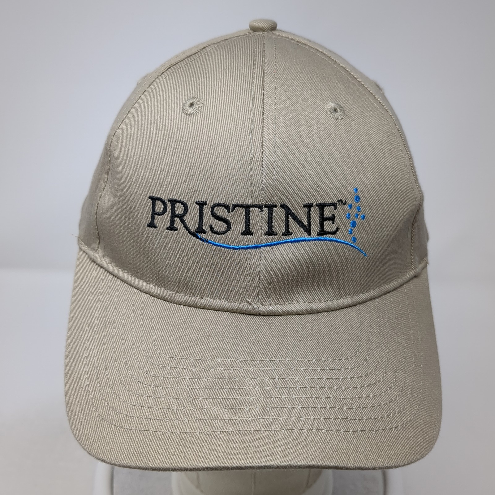 Pristine Strapback Hat Solid Beige One Size Embro… - image 2