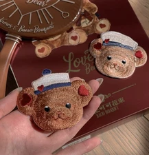 Flower Knows Teddy Bear Series Little Bear Hairpin