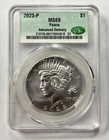 2023-P CAC MS 69 Peace Dollar Advanced Delivery Silver .999