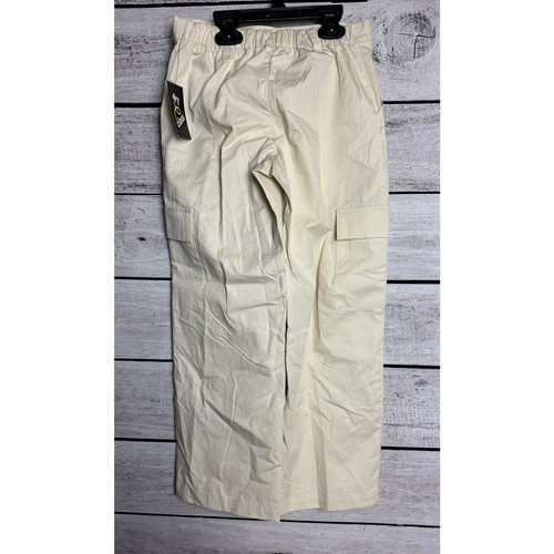 NWT Girls Art Class Cream Wide Leg Cargo Chino Pants - Medium (8) - Picture 2 of 2