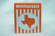 Whataburger TEXAS Table Tent Card Genuine Orange White