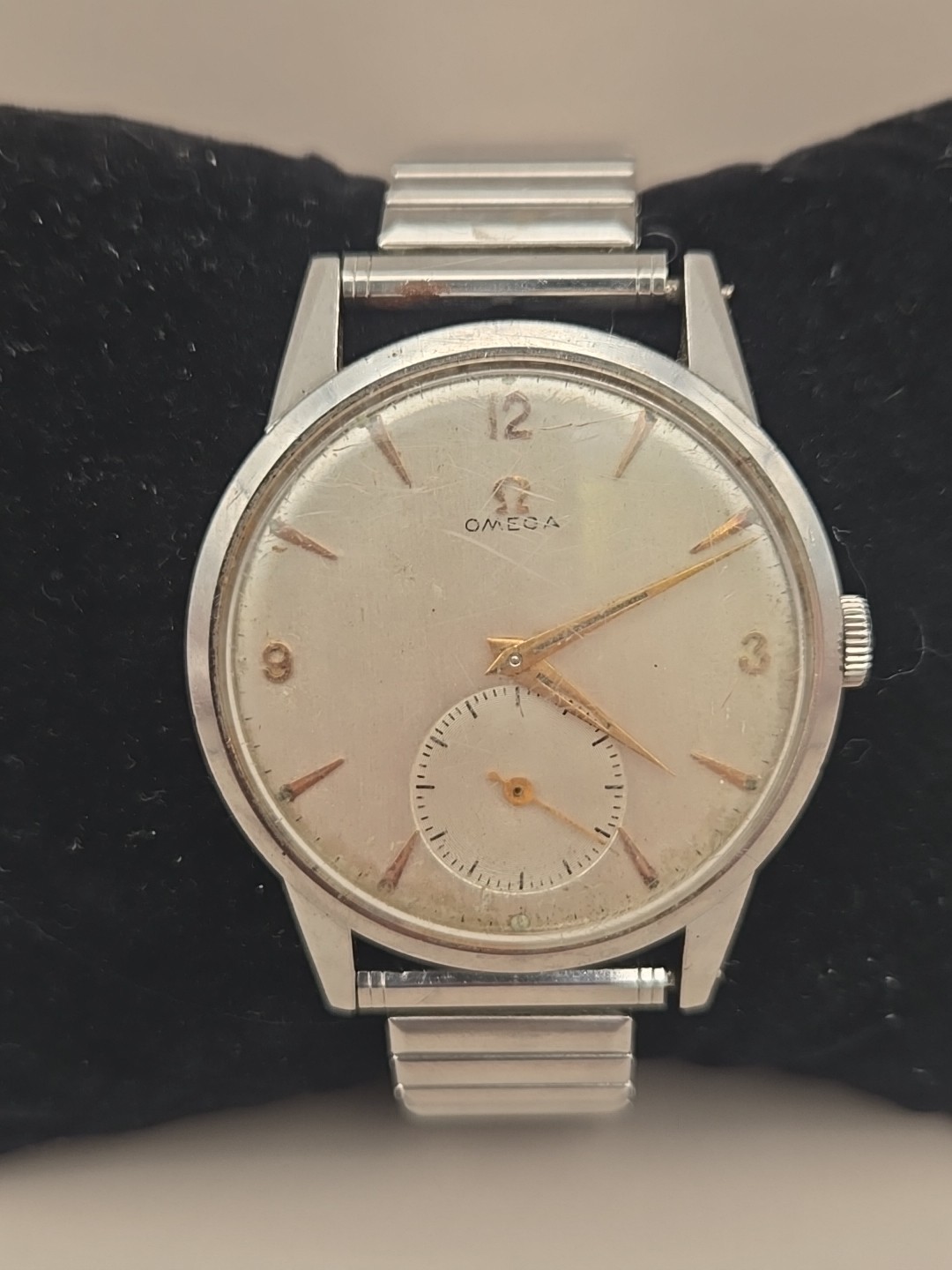 Winding Manual 50s 22727 Sub-Second Ref. Cal. 266 Omega Vintage 38mm Steel Watch - vintagewatches.pk