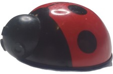 Vintage Tin Lady Bug Lehmann Lili 901 Friction Toy West Germany Red  Black
