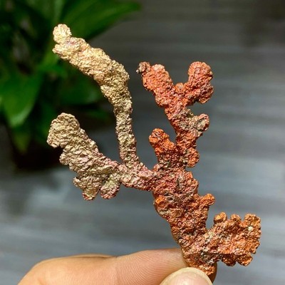 15G  Rare!! iridescent Native Copper crystal mineral specimen