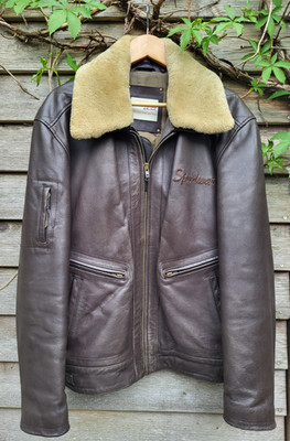 Lederjacke Bikerjacke, Bomberjacke von Speedware by Hein Gericke, braun Größe L
