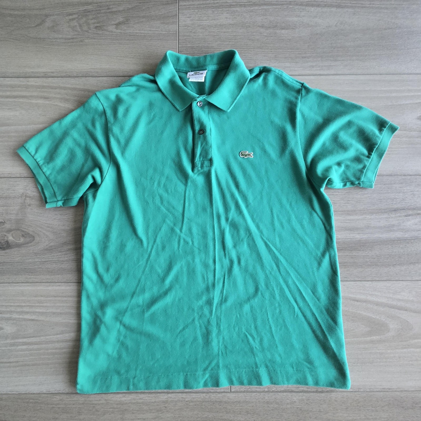 Lacoste Polo Shirt Mens Large Green Crocodile Logo Short Sleeve Classic Golf thumbnail 2