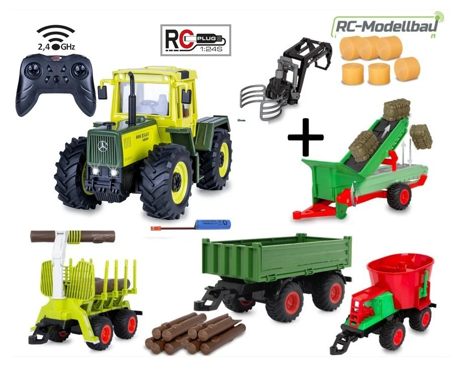 Jamara Landmaschinen RC Traktor Mercedes-Benz MB-trac 1000 1:24 Anhänger Kipper - Bild 1 von 1