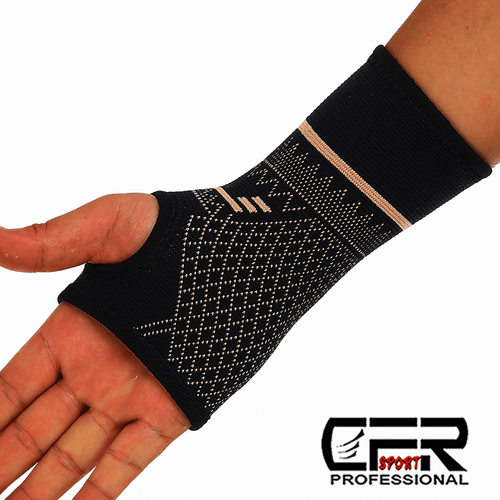 Copper Wrist Hand Support Brace Splint Carpal Tunnel Sprain Arthritis Sports SML - Picture 11 of 14
