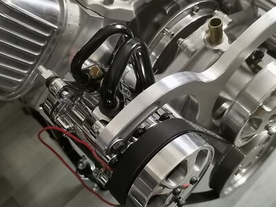 Chevy SBC 350 Black Billet Aluminum Complete Serpentine Engine