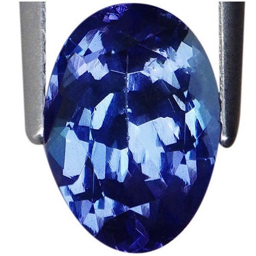 2.36 Ct A+ Natural D Block Tanzanite Medium Light Blue Violet Color Oval Cut - Bild 5 von 5