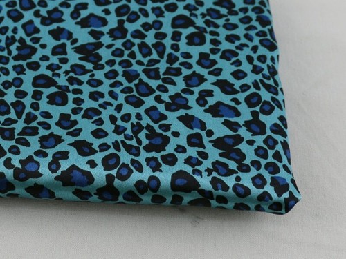 1 Yard Sexy Leopard Print Cloth Soft Scarf Fabric Satin Charmeuse - Picture 12 of 12