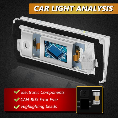For BMW 3Series E46 4D 1998-05 LED License Number Plate Lights White Lamps 2Pcs - Picture 12 of 12