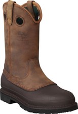 Georgia MudDog Mens Mississippi Brown Leather Pull On Work Boots