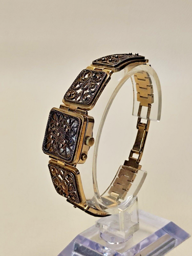 Chaika Openwork Filigree Vintage Soviet Mechanical Women's Wrist Watch Made USSR - Picture 5 of 18