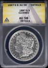 1887-S $1 Morgan Silver Dollar ANACS AU 58 Details