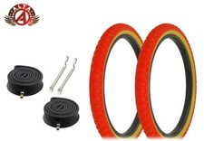 ALTA BMX BICYCLE 20"x 2.125" Red/Gum COMP III TIRES HEAVYDUTY TUBES 6PC SET.