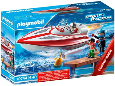 Playmobil Sports&Action Bateau avec moteur submersible 70744 course