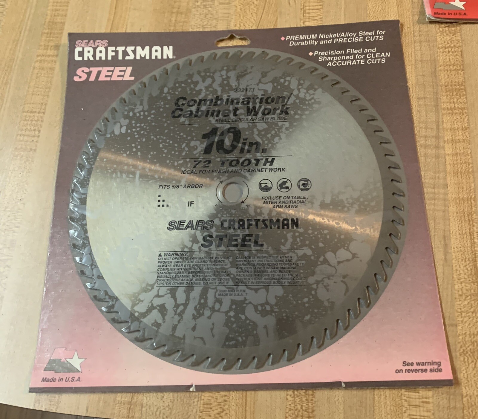 Craftsman Sears Steel 200 Tooth Plywood Table Saw Blade eBay