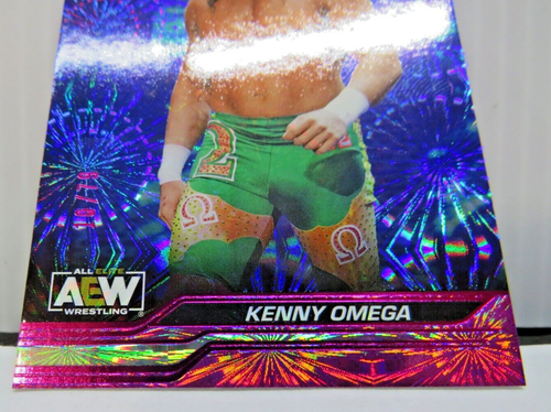Kenny Omega 2024 Upper Deck AEW Pink Pyro /79 Rare Blaster Exclusive Card - Picture 3 of 4
