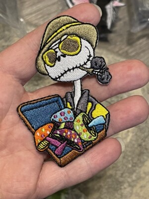 3.5'' Jack Skellington Hunter Thompson Iron On Embroidered Patch 