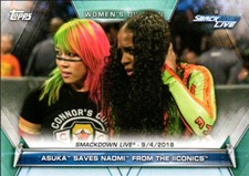 2019 Topps WWE Women's Division #83 Asuka Saves Naomi From The IIconics (SmackDo
