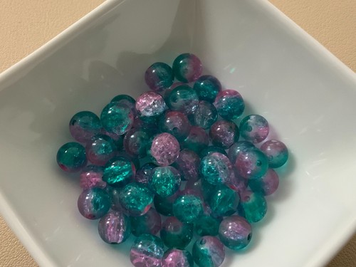 Glass Crackle Beads 8 mm 30 grams - Picture 7 of 8