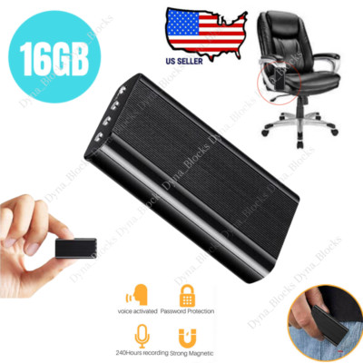 16G Spy Digital Voice Activated Recorder Mini Hidden Audio MP3 Recording Device