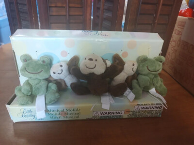 Little Bedding by Nojo Baby Safari Musical Mobile Frog, Monkey, Butterfly