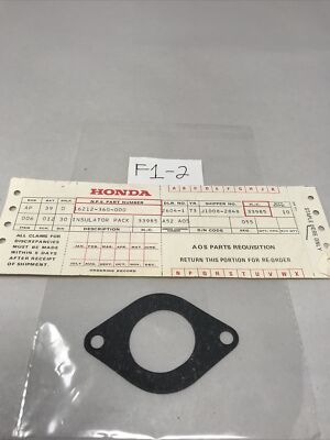 HONDA  NOS  CARB INSULATOR GASKET OEM 16212-360-000 cr125m mt125r