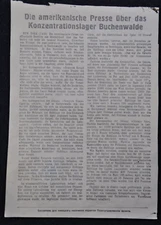 Original Post-WWII Red Army Information Leaflet Buchenwald 1945 Germany RARE