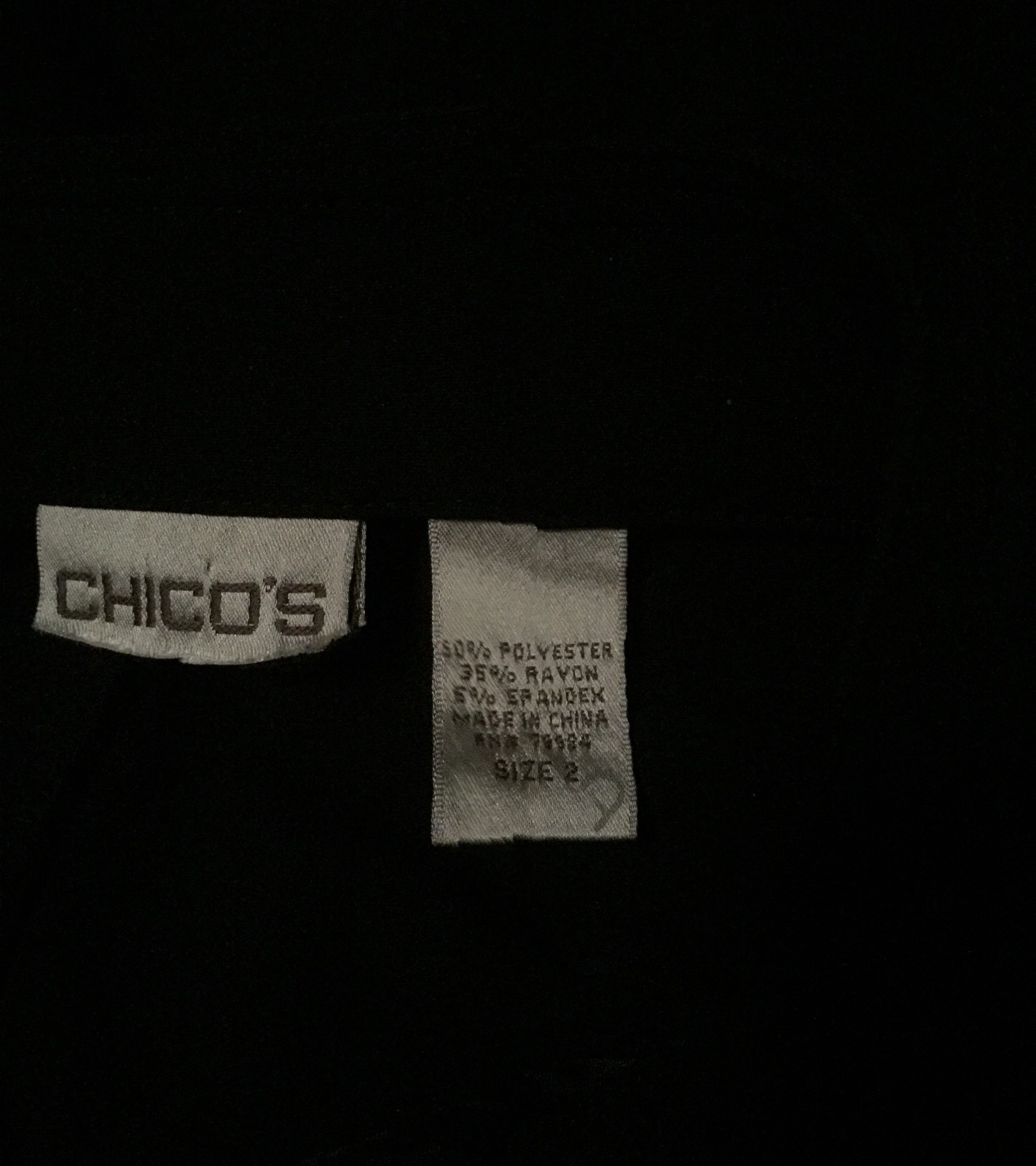 Chico's 2 Black Basic Jacket Silver Front Snaps U… - image 8