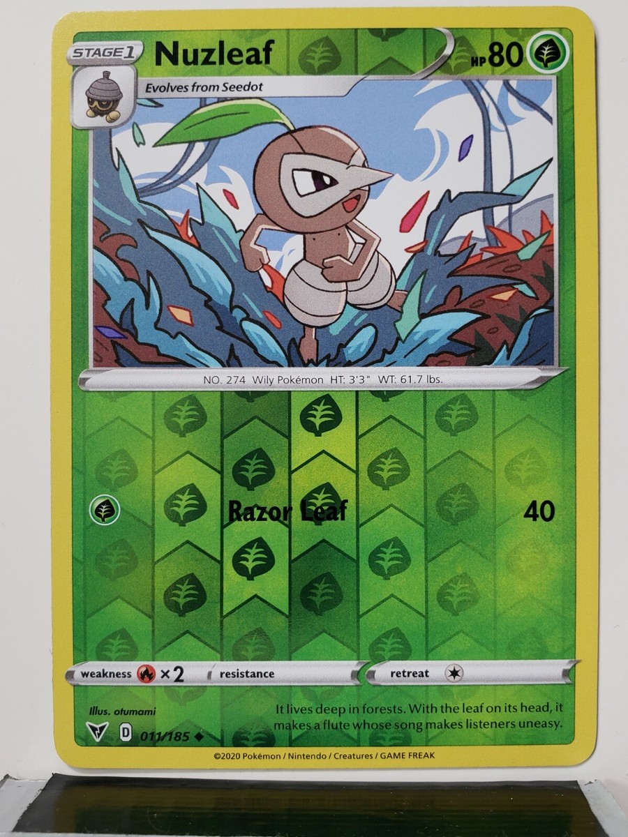 REVERSE HOLO Nuzleaf 011/185 NM - Vivid Voltage Pokemon Card $2