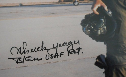 4 CHUCK YEAGER 8" POR 10" REIMPRESIONES FOTOGRÁFICAS B/G USAF RET. CON TIGRES F-20 - Imagen 3 de 6