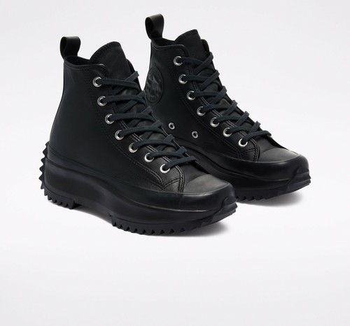 converse run star hike hi leather sneakers