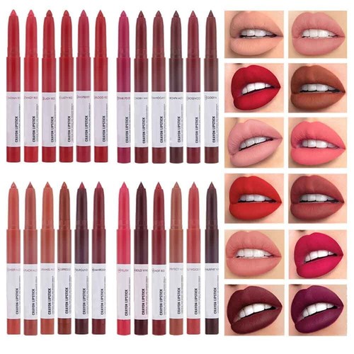Matte Lipstick Lipliners Long-Lasting Non-Stick Waterproof Velvet Lipgloss Kit