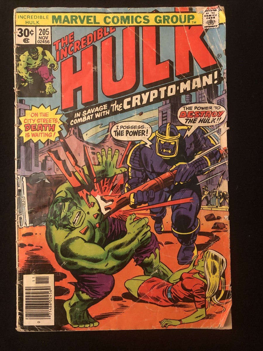 HULK 205 1.8 MARVEL KEY 1976 CRYPTO MAN KM