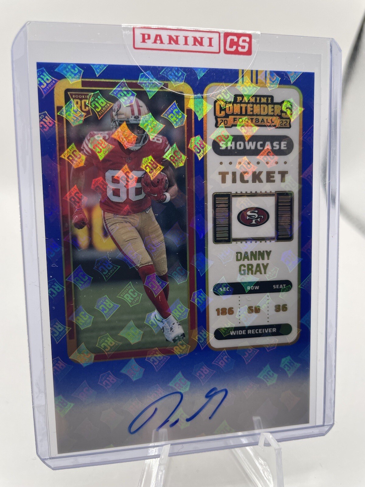 2022 Contenders Danny Gray Showcase Holo Ticket SP Autograph Rookie Auto RC #112