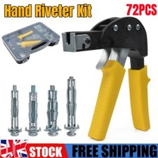 72PCS PLASTERBOARD FIXINGS SETTING TOOL CAVITY WALL ANCHOR PLUG GUN WITH SCREWS