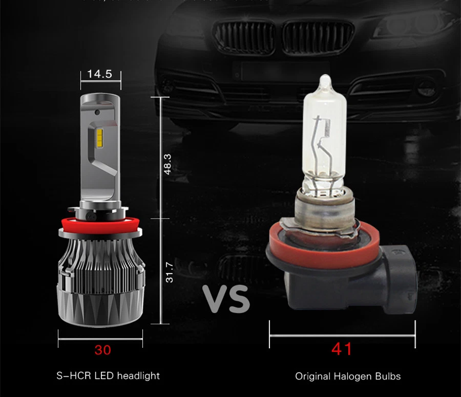 Alla Lighting LED 10000LM Slim H4 Headbulb Hi Low Dual Beam Lamp White - Image 4 of 4