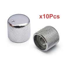 10Pcs Electric Bass Guitar Metal Knurled Barrel Dome Volume Tone Control Knobs